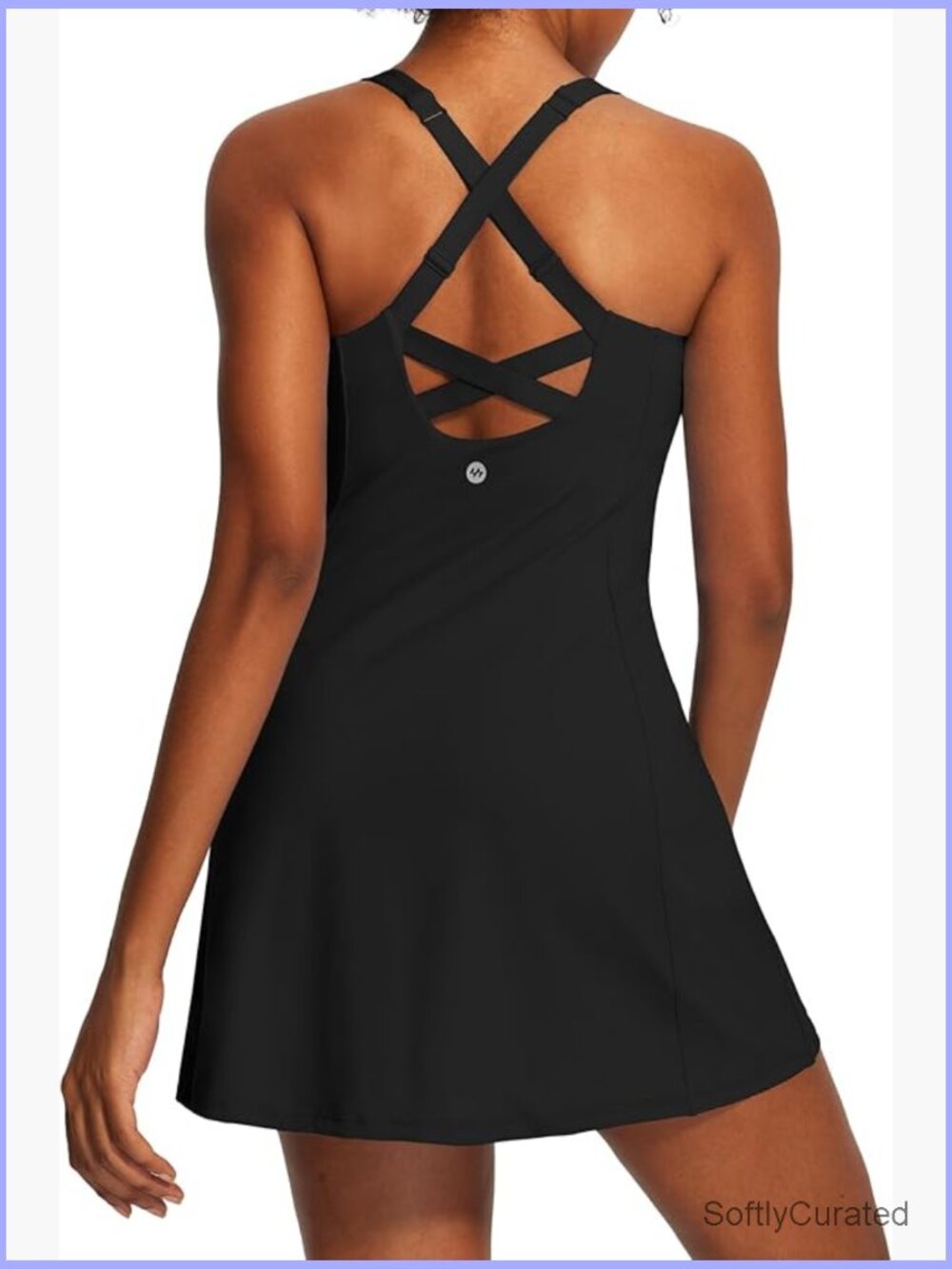 Women's Tennis Dress Built in Bras & Shorts Sleeveless Athletic Golf Dress